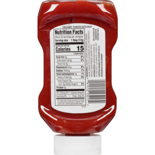 Sun Harvest Tomato Ketchup, Organic