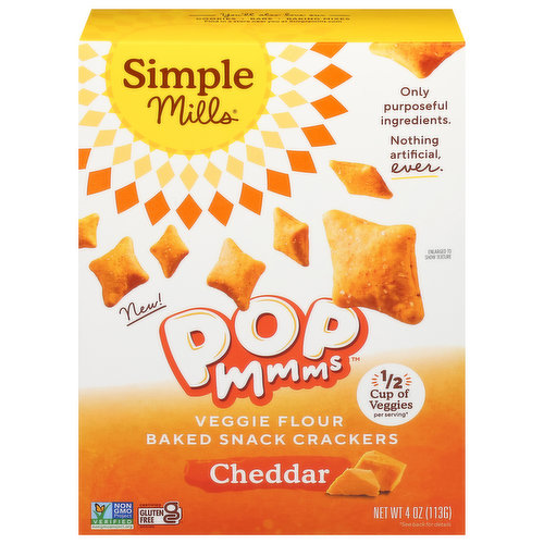 Simple Mills Veggie Flour Crackers, Cheddar
