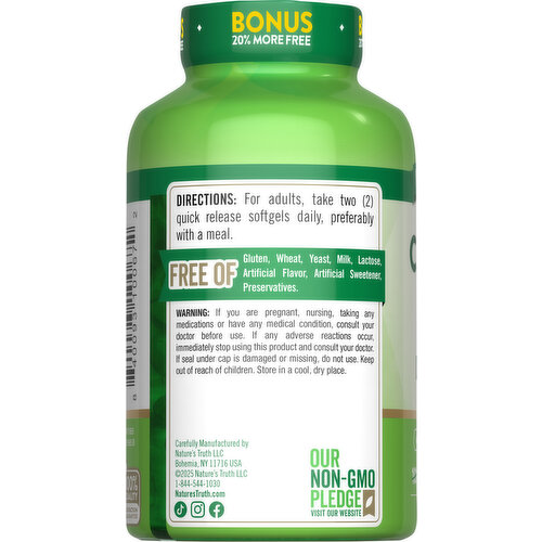 Nature's Truth Quick Release Softgels Absorbable 1200 mg Calcium