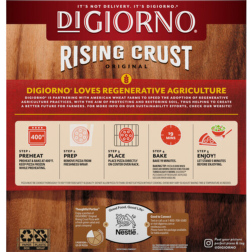 DiGiorno Pizza, Rising Crust, Four Cheese, Original