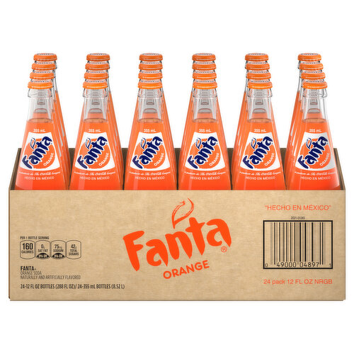 FANTA Orange Soda Mexico, 12 fl oz, 24 Ct