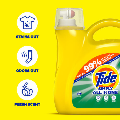 Tide Simply All-In-One Liquid Laundry Detergent, Daybreak Fresh