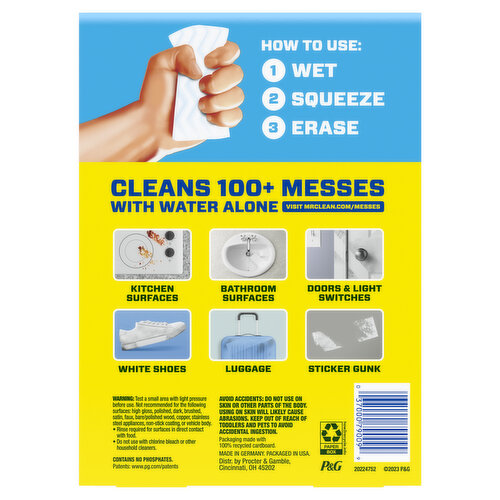 Mr. Clean Magic Eraser Sponge, All Purpose Cleaner, Original
