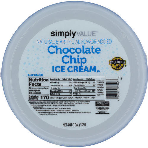 Simply Value Ice Cream, Chocolate Chip