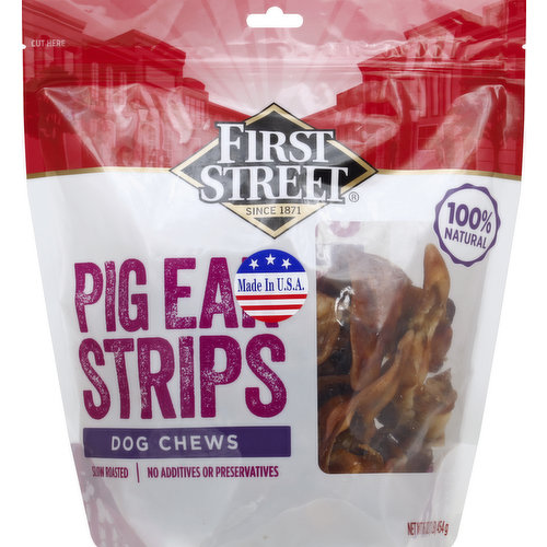First Street Dog Chews, Pig Ear Strips