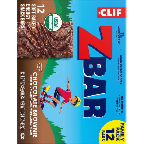Zbar Soft-Baked Chocolate Brownie Energy Snack Bars Family Pack