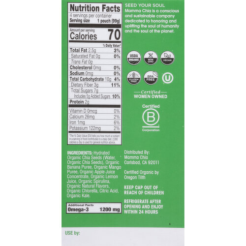 Mamma Chia Organic Green Magic Vitality Snack