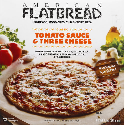 American Flatbread Pizza, Tomato Sauce & Three Cheese, Classic