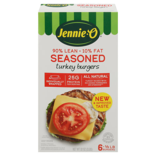 Jennie-O Turkey Burgers, Seasoned
