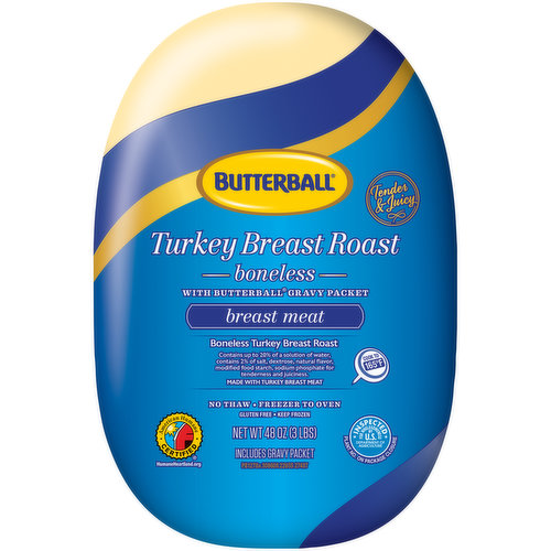 Butterball Frozen Boneless Turkey Breast Roast with Gravy Packet