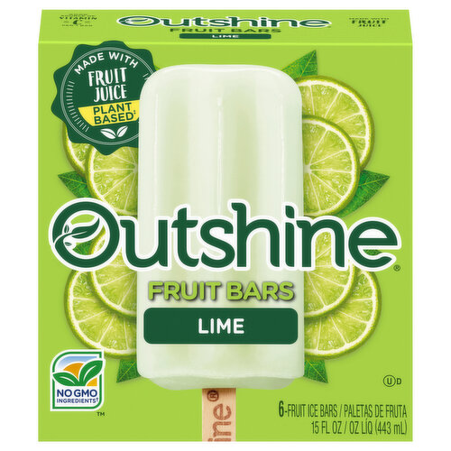 Outshine Outshine Lime Frozen Fruit Bars, 6 Count