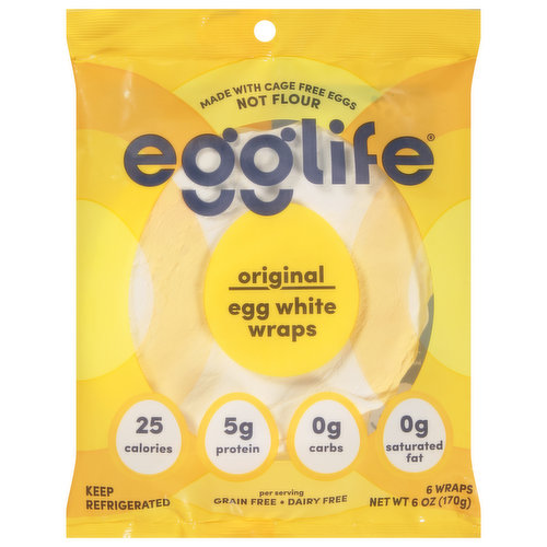 Egglife Egg White Wraps, Original
