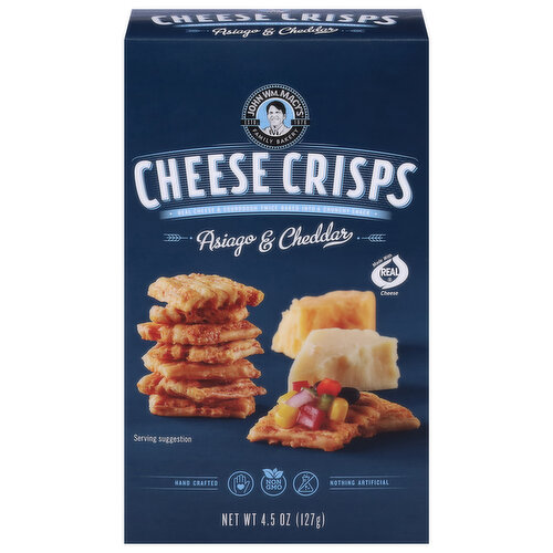 John Wm. Macy's Cheese Crisps, Asiago & Cheddar