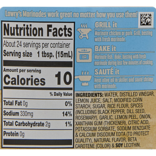 Lawry's Lemon Pepper With Lemon Marinade