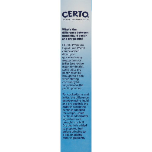 Certo Fruit Pectin, Premium, Liquid