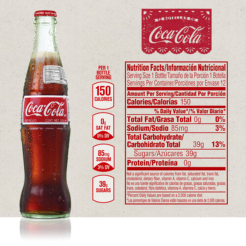 Coca-Cola Coca-Cola Mexican Coke Variety Fiesta Pack (Coke, Sprite, Fanta) Soda Soft Drinks, Cane Sugar, 12 oz