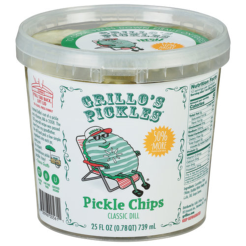 Grillo's Pickles Pickle Chips, Classic Dill