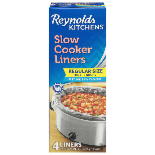 Reynolds Kitchens Slow Cooker Liner, Fits 3-8 Quarts, Regular Size