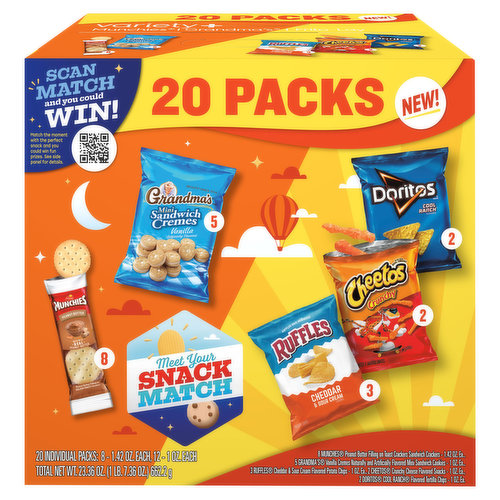 Frito Lay Snack Match, 20 Packs