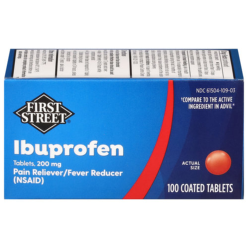 First Street Ibuprofen, 200 mg, Tablets