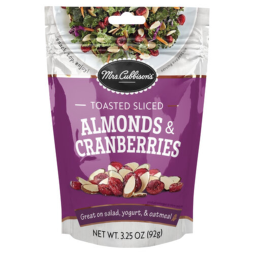 Mrs. Cubbison's Almonds & Cranberries, Toasted Sliced