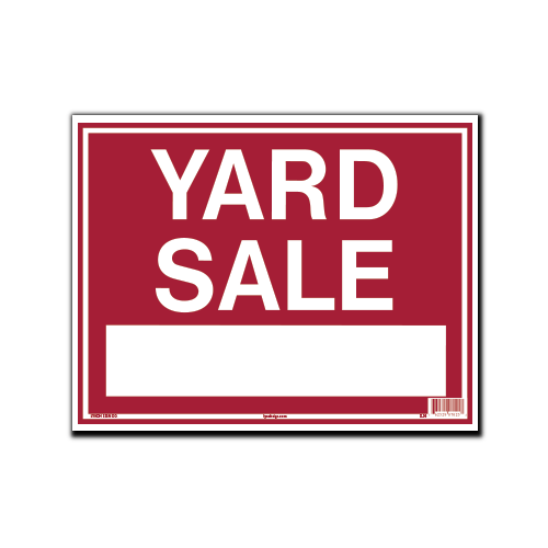 Yard Sale Sign 12 X 9