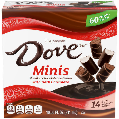 Dove Ice Cream, Vanilla & Chocolate, Minis