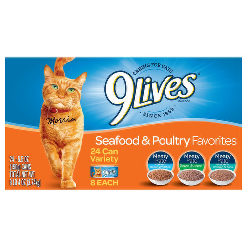 9Lives Cat Food, Seafood & Poultry Favorites