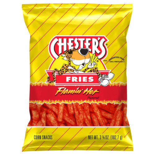Chester's Corn Snacks, Flamin Hot Flavored, Fries