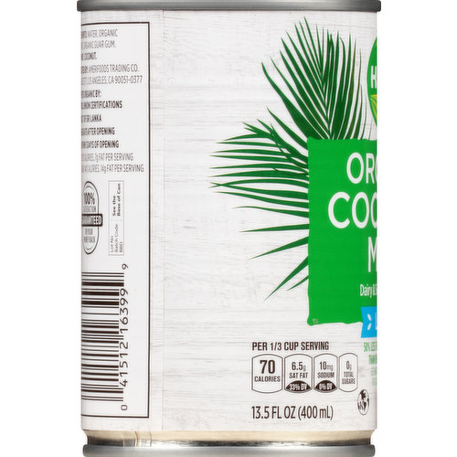 Sun Harvest Coconut Milk, Organic, Light