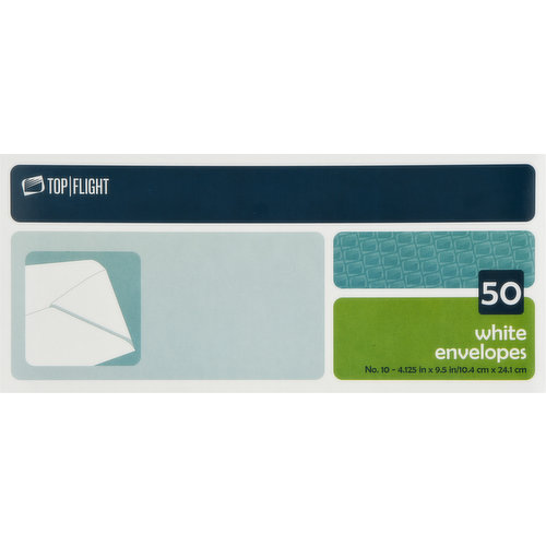 Top Flight Envelopes, White