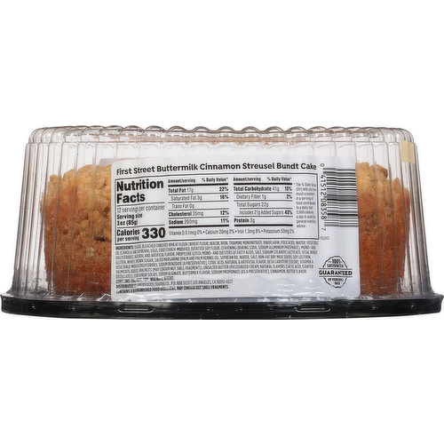 First Street Bundt Cake, Buttermilk Cinnamon Streusel