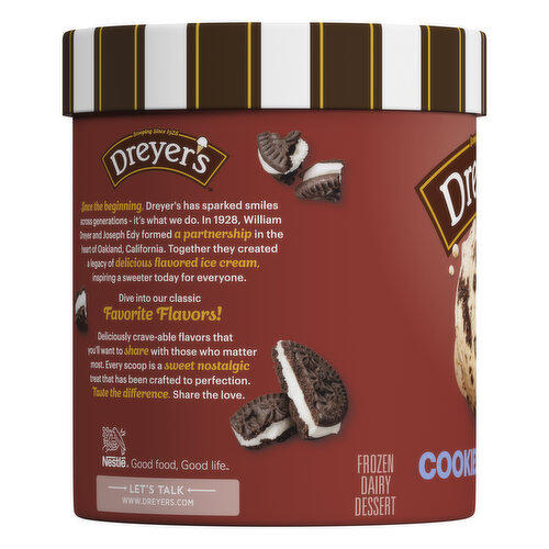 Dreyer's Frozen Dairy Dessert, Cookies & Cream