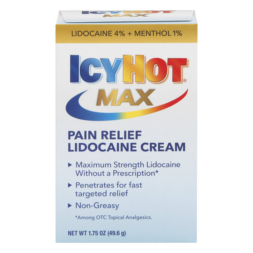 Icy Hot Pain Relief Cream, Lidocaine