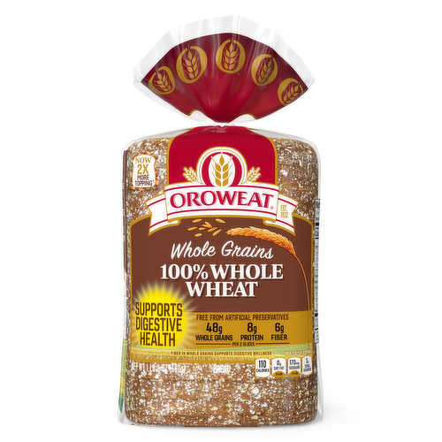 Oroweat 100% Whole Wheat Sliced Bread