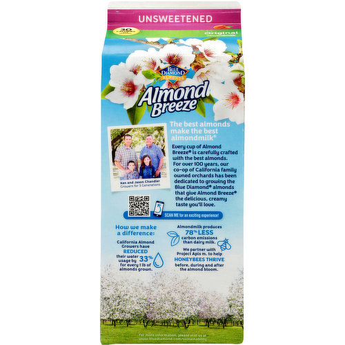 Almond Breeze Almondmilk, Original, Unsweetened