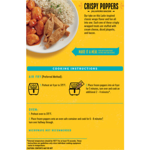 Del Corazon Side Mild Spicy Jalapeno Bacon Crispy Poppers