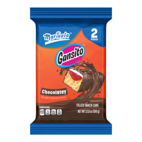Marinela Chocolatey Filled Snack Cake, Twin Pack, 2 packs, 3.53 oz