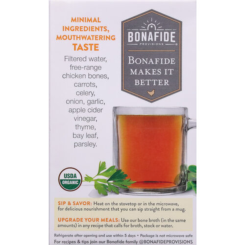 Bonafide Provisions No Salt Added Organic Chicken Bone Broth