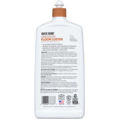 Quick Shine Floor Luster, Hardwood