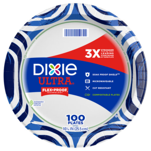 DIXIE Plates, 10-1/16 Inch