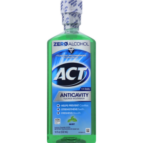 ACT Fluoride Mouthwash, Anticavity  Mint