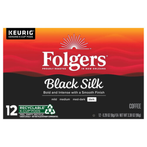 Folgers Coffee, Dark, Black Silk