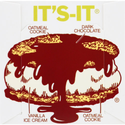 It's-It Ice Cream Sandwich, Vanilla, The Original, 3 Pack