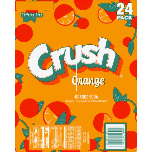 Crush Soda, Orange, 24 Pack