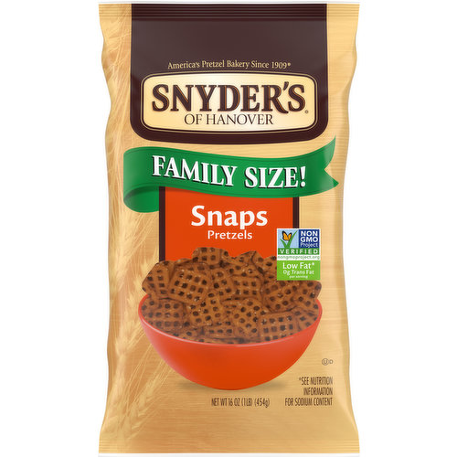 Snyder's of Hanover Pretzels, Snaps, Family Size