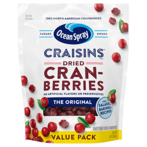 Ocean Spray Cranberries, Dried, Value Pack