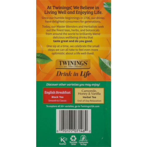 Twinings Black Tea, Irish Breakfast, Bags, Value Pack