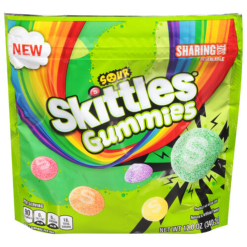 Skittles Gummies, Sour, Sharing Size