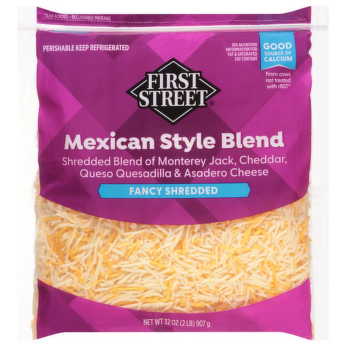 First Street Fancy Shredded Cheese, Mexican Style Blend